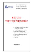 Báo cáo Thực tập nhận thức tại Công ty TNHH Thương mại Dịch vụ Nội thất Anh Đào