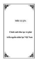 Tiểu luận Chính sách đào tạo và phát triển nguồn nhân lực Việt Nam