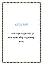 Luận văn Hoàn thiện công tác đào tạo nhân lực ở Tổng công ty Sông Hồng