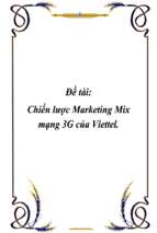 Chiến lược marketing mix mạng 3G của viettel