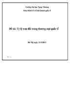 Đề tài: Tỷ lệ trao đổi trong Thương Mại Quốc Tế