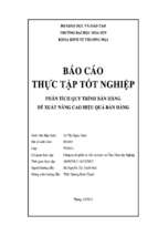 Phân tích quy trình bán hàng đề xuất nâng cao hiệu quả bán hàng tại Công ty cổ phần tư vấn và dịch vụ Tầm Nhìn Sự Nghiệp