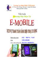 Tiểu luận dịch vụ thanh toán bằng điện thoại di động e mobile