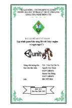 Bài báo cáo đồ án cơ sở ngành lập trình game bắn súng Unity 3D