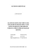 đặc điểm sinh trưởng phát triển và năng suất của một số giống đậu tương và ảnh hưởng của phân bón lá đến giống đậu tương đvn 6 trồng vụ đông 2015 tại an lão   hải phòng