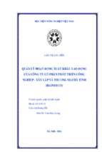Quản lý hoạt động xuất khẩu lao động của công ty cổ phần phát triển công nghiệp xây lắp và thương mại hà tĩnh (haindeco)