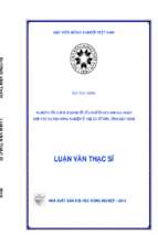 Nghiên cứu lợi ích kinh tế của người dân khi gia nhập hợp tác xã phi nông nghiệp ở thị xã từ sơn, tỉnh bắc ninh