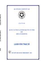 Quản lý an toàn lao động tại công ty tnhh mtv điện lực hải dương