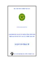 Giải pháp đẩy mạnh xây dựng nông thôn mới trên địa bàn huyện cao lộc, tỉnh lạng sơn