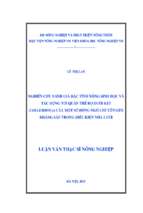 Nghiên cứu đánh giá đặc tính nông sinh học và tác động tới quần thể bọ đuôi bật (collembola) của một số dòng ngô chuyển gen kháng sâu trong điều kiện nhà lưới