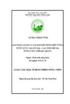 Giải pháp quản lý bền vững tài nguyên rừng vườn quốc gia du già   cao nguyên đá đồng văn, hà giang