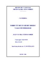 Nghiên cứu một số chỉ tiêu sinh học và bảo tồn tinh dịch dê