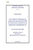 Một số nghiên cứu về bệnh thán thư (colletotrichum gloeosporioides penz) hại cây hồng vụ xuân hè tại xã bảo lâm huyện cao lộc tỉnh lạng sơn và biện pháp phòng trừ