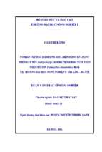 Nghiên cứu đặc điểm sinh học, biến động số lượng nhện bắt mồi amblyseius sp. (acarina phytoseiidae) nuôi trên nhện đỏ son tetranychus cinnabarinus koch tại trường đại học nông nghiệp i   gia lâm   hà nội