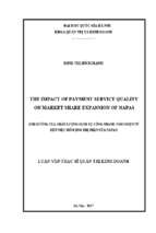 The impact of payment service quality on market share expansion of napas