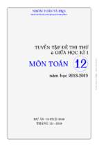 Tuyển tập đề thi thử và giữa học kỳ 1 toán 12 năm học 2018 – 2019 (ex3 – 2019)