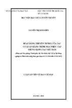 Hoạt động truyền thông của các cơ quan hành chính nhà nước cấp trung ương tại việt nam