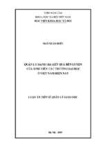 Quản lý đánh giá kết quả rèn luyện của sinh viên các trường đại học ở việt nam hiện nay