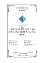 ứng dụng mô hình ma trận vào các bài toán kinh tế và bài toán sinh học