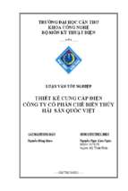 Thiết kế cung cấp điện công ty cổ phần chế biến thủy hải sản quốc việt