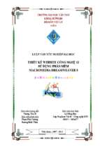 Thiết kế website công nghệ 12 sử dụng phần mềm macromedia dreamweaver 8