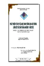 Phát triển tư duy của học sinh thông qua hệ thống liên kết các bài toán angorit oritxtic 