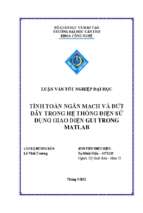 Tính toán ngắn mạch và đứt dây trong hệ thống điện sử dụng giao diện gui trong matlab