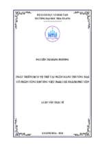 Phát triển dịch vụ thẻ tại ngân hàng thương mại cổ phần công thương việt nam, chi nhánh phú yên