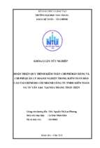 Hoàn thiện quy trình kiểm toán chi phí bán hàng và chi phí quản lý doanh nghiệp trong kiểm toán báo cáo tài chính do chi nhánh công ty tnhh kiểm toán và tư vấn a&c tại nha trang thực hiện