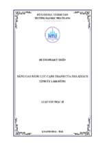 Nâng cao năng lực cạnh tranh của nhà khách tỉnh ủy lâm