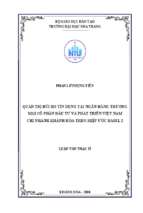 Quản trị rủi ro tín dụng tại ngân hàng thương mại cổ phần đầu tư và phát triển việt nam, chi nhánh khánh hòa theo hiệp ước basel 2