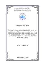 Các yếu tố ảnh hưởng đến ý định tham gia chương trình phát triển du lịch sinh thái của cộng đồng dân cư tại huyện ninh hải, tỉnh ninh thuận