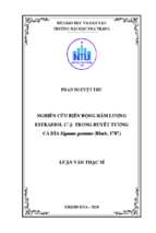 Nghiên cứu biến động hàm lượng estradiol 17 β trong huyết tương cá dìa siganus guttatus (bloch, 1787)
