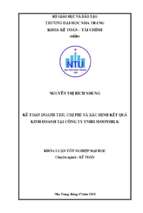 Kế toán doanh thu, chi phí và xác định kết quả kinh doanh tại công ty tnhh moonmilk