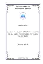 Tác động của giá xuất khẩu đến giá thị trường nội địa   nghiên cứu sản phẩm cá ngừ sọc dưa tại nha trang