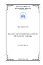 Phân khúc thị trường khách du lịch nội địa đến phan rang   tháp chàm