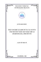 Phân tích hiệu quả kinh tế của các hộ nuôi tôm thẻ chân trắng bán thâm canh tại huyện đông hòa, tỉnh phú yên