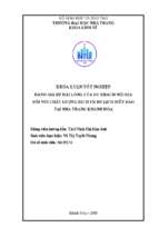 đánh giá sự hài lòng của du khách nội địa đối với chất lượng dịch vụ du lịch biển đảo tại nha trang khánh hòa