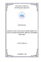 đánh giá chất lượng dịch vụ hành chính công tại ủy ban nhân dân phường vĩnh hải, thành phố nha trang, tỉnh khánh hòa