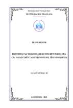 Phân tích các nhân tố ảnh hưởng đến nghèo của các hộ dân tại huyện ninh hải, tỉnh ninh thuận