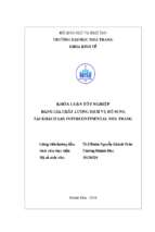 đánh giá chất lượng dịch vụ bổ sung tại khách sạn intercontinental nha trang