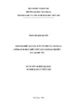 đánh giá hiệu quả sản xuất của đội tàu tham gia chính sách phát triển thủy sản giai đoạn 2010 đến nay tại phú yên