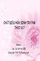 Chat dieu hoa sinh truong thuc vat