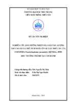 Nghiên cứu ảnh hưởng nhiệt độ, loại tảo, lượng tảo cho ăn và thể tích nuôi lên sự lọc thức ăn của copepoda pseudodiaptomus annandalei (sewell, 1919) đực trưởng thành tại cam ranh