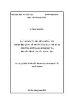 Tác động của truyền thông tới chính trị quốc tế những năm đầu thế kỷ 21 (trường hợp mạng internet và truyền hình tin tức toàn cầu)