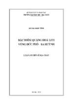 đặc điểm quặng hoá liti vùng đức phổ   sa huỳnh