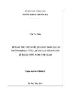 Kế toán thu, chi và kết quả hoạt động tại các trường đại học công lập đào tạo nhóm ngành kỹ thuật công nghệ ở việt nam