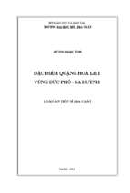 đặc điểm quặng hoá liti vùng đức phổ   sa huỳnh