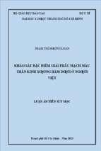 Khảo sát đặc điểm giải phẫu mạch máu thần kinh xương hàm dưới ở người việt