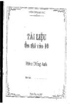 Tài liệu ôn thi vào lớp 10 môn tiếng anh năm 2019
